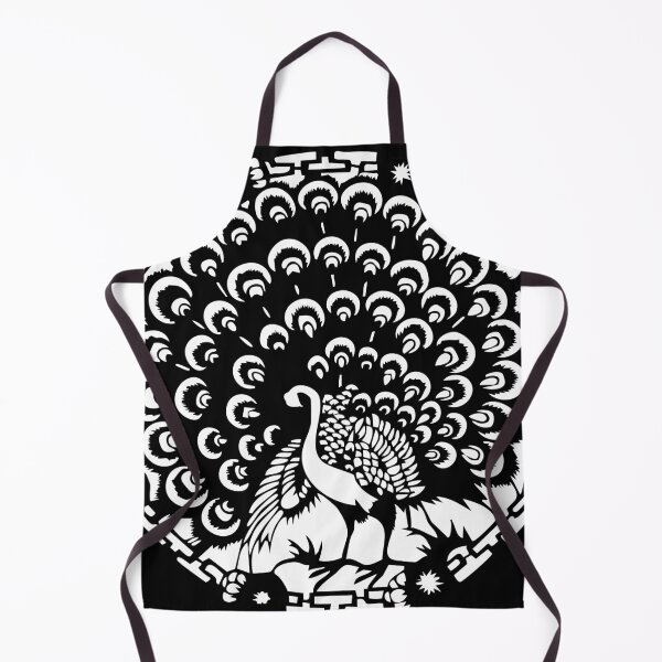 Item preview, Hand painted of white Peacock Beautiful Chinese paper cutting art and designs designed and sold by Bspaces.