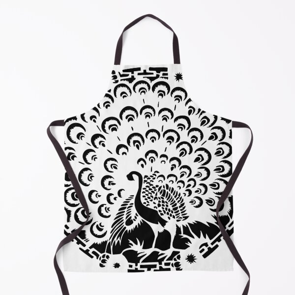 Item preview, Hand painted of Black Peacock Beautiful Chinese paper cutting art and designs designed and sold by Bspaces.