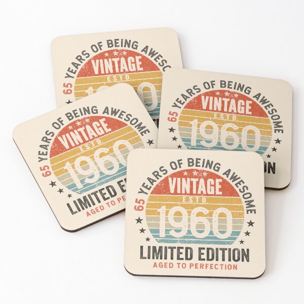 Item preview, 65th Birthday Awesome 65 Years Vintage Since 1960 designed and sold by eclecTEEq.
