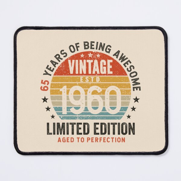 Item preview, 65th Birthday Awesome 65 Years Vintage Since 1960 designed and sold by eclecTEEq.