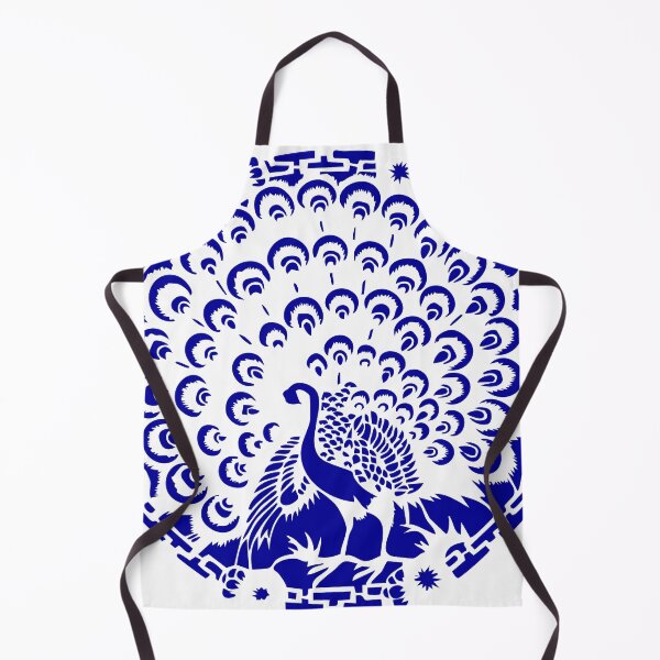 Item preview, Hand painted of Blue Peacock Beautiful Chinese paper cutting art and designs designed and sold by Bspaces.