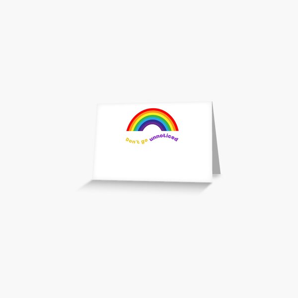 Artikel-Vorschau von Zitat „Bleib nicht unbemerkt“ mit Regenbogen, designt und verkauft von ROSYSIB.