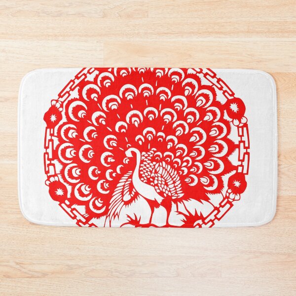 Item preview, Red Peacock Beautiful Chinese paper cutting art and designs designed and sold by Bspaces.