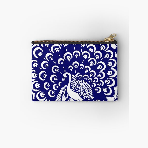 Item preview, hand painted of Blue peacock Beautiful Chinese paper cutting art and designs designed and sold by Bspaces.