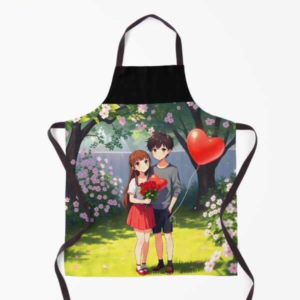 Item preview, Teenager Date lovely ANIME illustration in blooming Cherry Trees garden designed and sold by EmeraldeaArt.