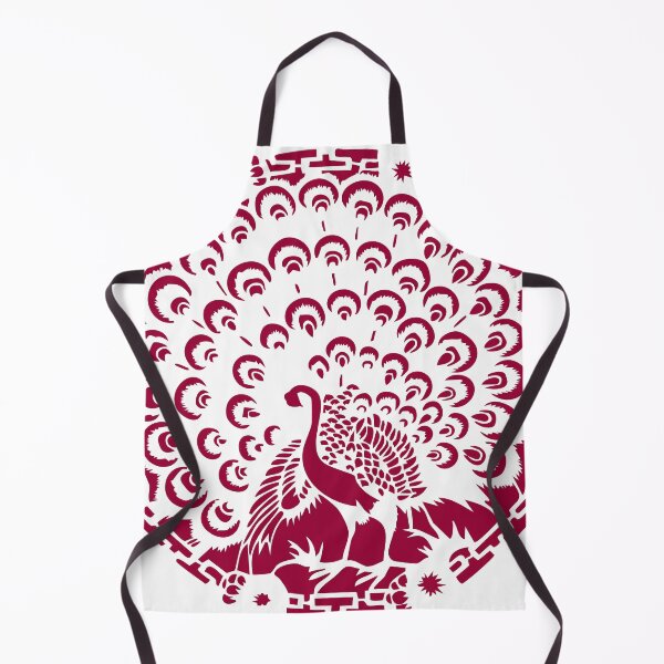 Item preview, Hand painted of Red peacock Beautiful Chinese paper cutting art and designs designed and sold by Bspaces.