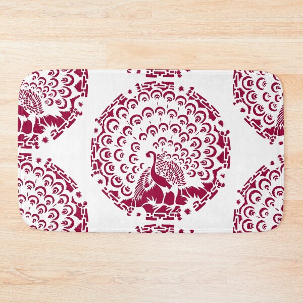Item preview, Hand painted of Red peacock Beautiful Chinese paper cutting art and designs designed and sold by Bspaces.