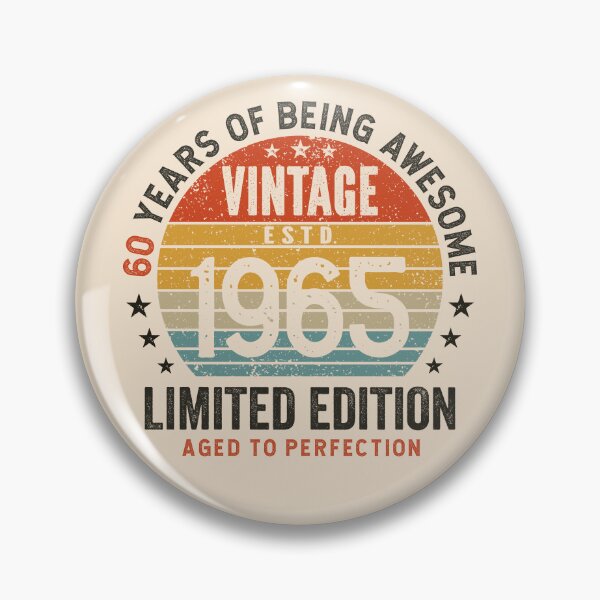 Item preview, 60th Birthday Awesome 60 Years Vintage Since 1965 designed and sold by eclecTEEq.