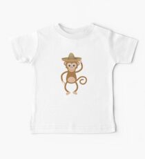 Funny Awsome Monkey With A Hat Baby Tee