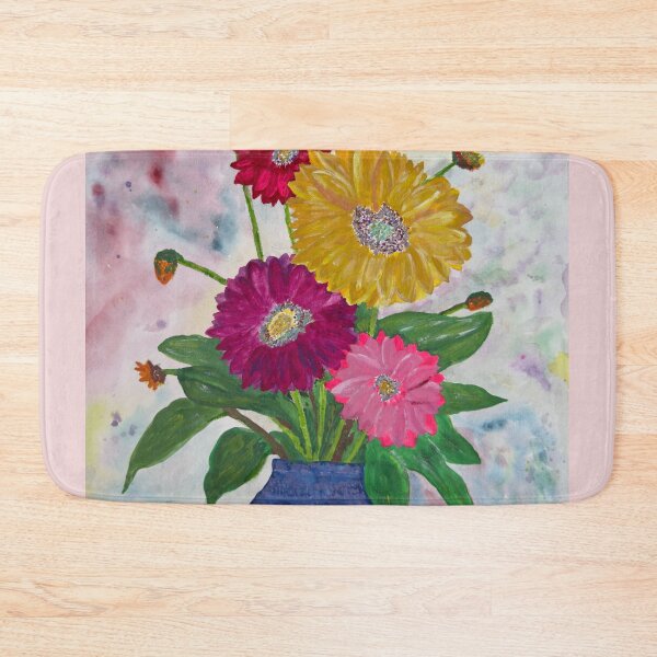 Item preview, Flowers - Gerbera Daisies in Blue Vase designed and sold by GraceArtMusic.