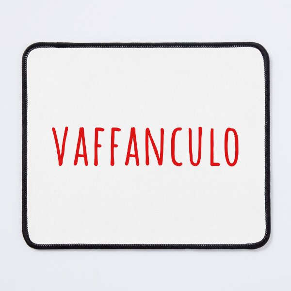 Item preview, Narrow Vaffanculo capital red text Italian word designed and sold by EmeraldeaArt.