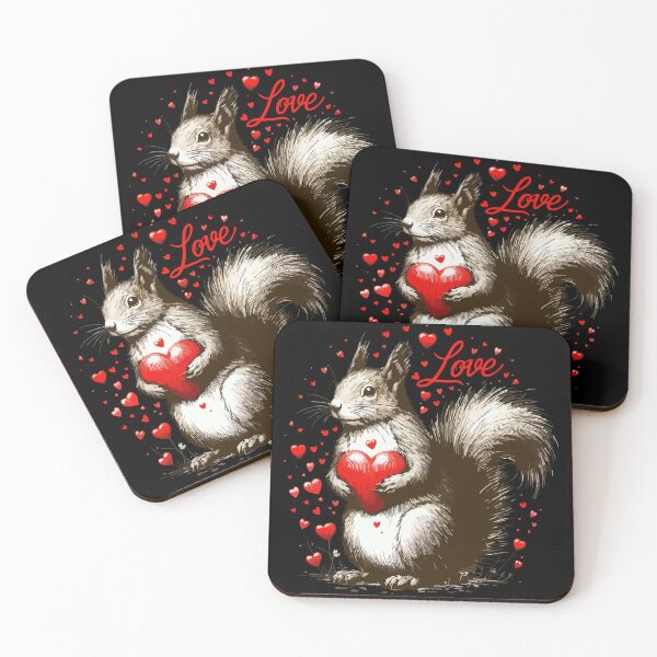 Item preview, Squirrel Love Happy Valentines Day designed and sold by TomFrontierArt.