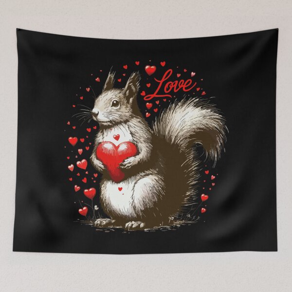 Item preview, Squirrel Love Happy Valentines Day designed and sold by TomFrontierArt.