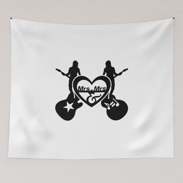 Item preview, Lesbian Wedding T Shirt Party, Lesbian Couple, Mrs. and Mrs. Music themed wedding, Same Sex Wedding T-Shirts, Bachelor Party Gift, Perfect Lesbian T Shirt designed and sold by sixday 7day.