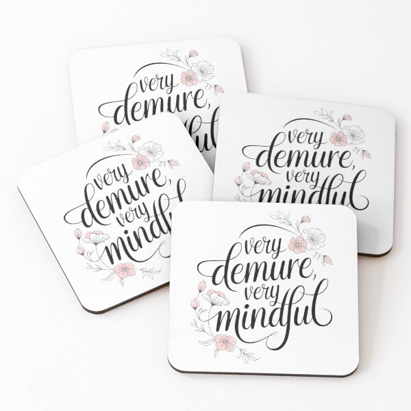 Item preview, Very Demure Very Mindful Elegant Minimalist Motivational Quote designed and sold by BunBuntheDog-.