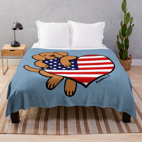 Item preview, Fox Red Labrador Holding Stars and Stripes Heart designed and sold by HappyLabradors.