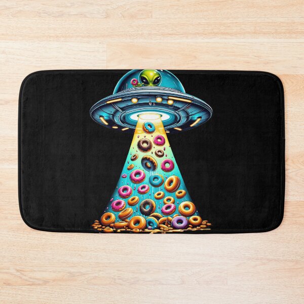 Item preview, UFO Alien Eating Donut Doughnut Lover Funny designed and sold by Kimberley King Art  King Art.