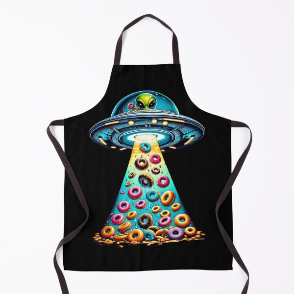 Item preview, UFO Alien Eating Donut Doughnut Lover Funny designed and sold by Kimberley King Art King Art.