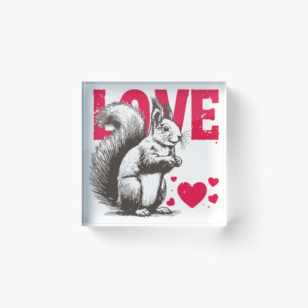 Item preview, Squirrel Love Happy Valentines Day Vintage designed and sold by TomFrontierArt.
