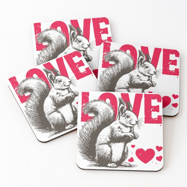 Item preview, Squirrel Love Happy Valentines Day Vintage designed and sold by TomFrontierArt.