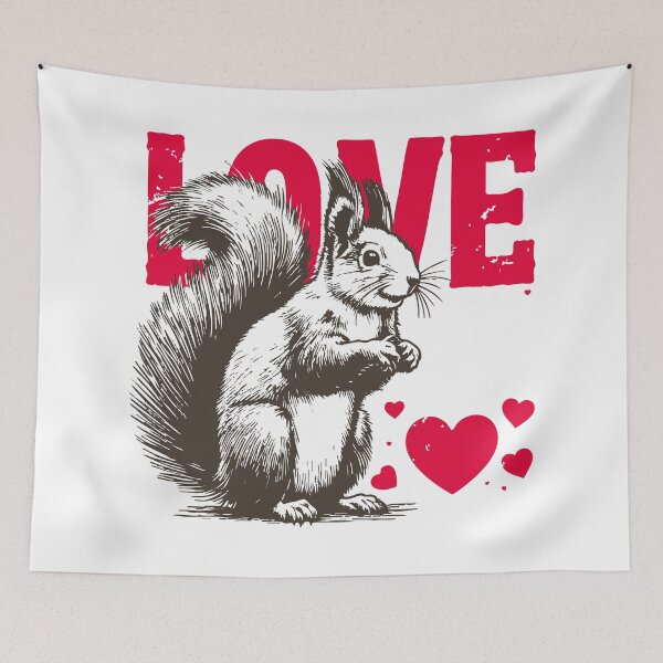 Item preview, Squirrel Love Happy Valentines Day Vintage designed and sold by TomFrontierArt.
