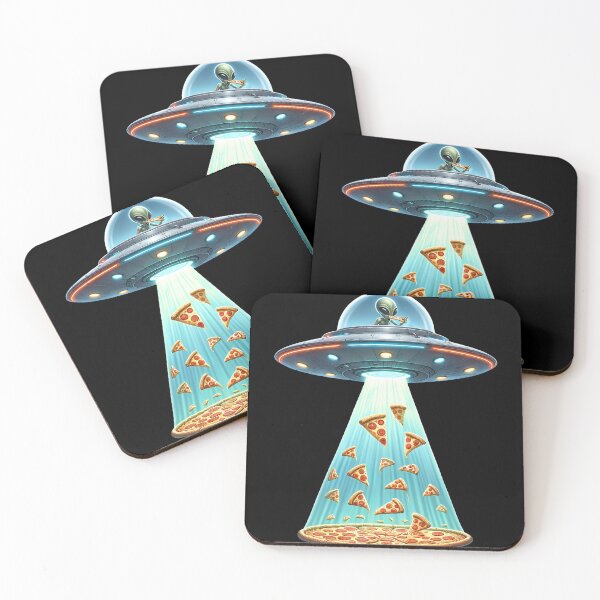 Item preview, UFO Alien Eating Pizza Lover Funny designed and sold by Kimberley King Art  King Art.