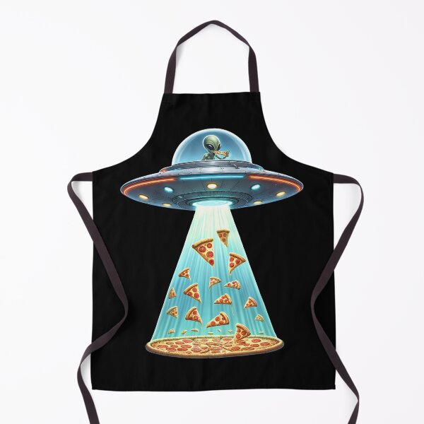Item preview, UFO Alien Eating Pizza Lover Funny designed and sold by Kimberley King Art King Art.
