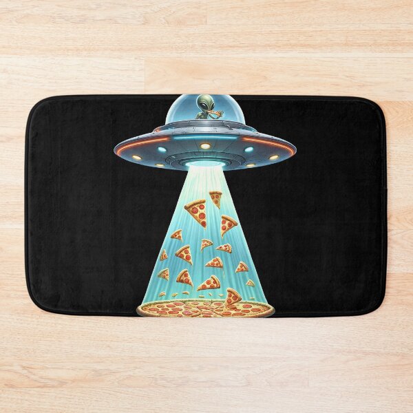 Item preview, UFO Alien Eating Pizza Lover Funny designed and sold by Kimberley King Art  King Art.