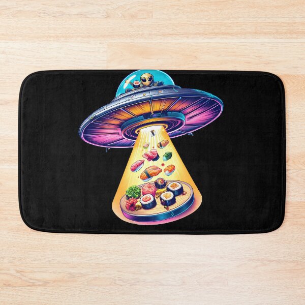 Item preview, UFO Alien Eating Sushi Sashimi Lover Funny designed and sold by Kimberley King Art  King Art.