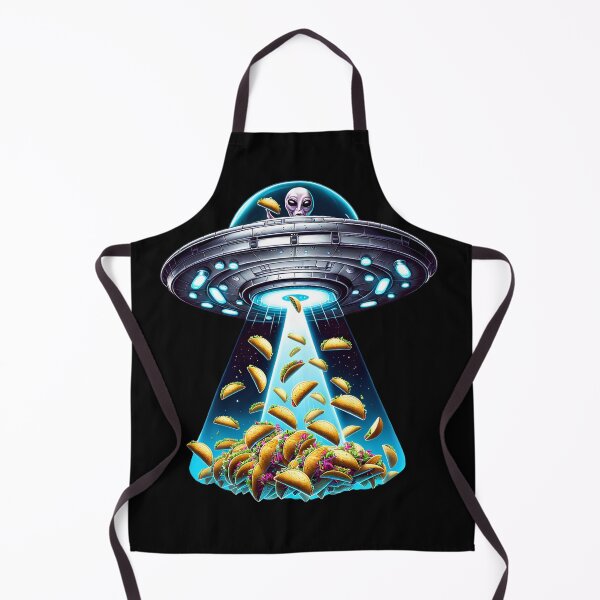 Item preview, UFO Alien Eating Tacos Taco Lover Funny designed and sold by Kimberley King Art King Art.