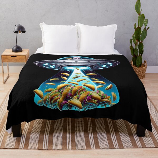 Item preview, UFO Alien Eating Tacos Taco Lover Funny designed and sold by Kimberley King Art King Art.
