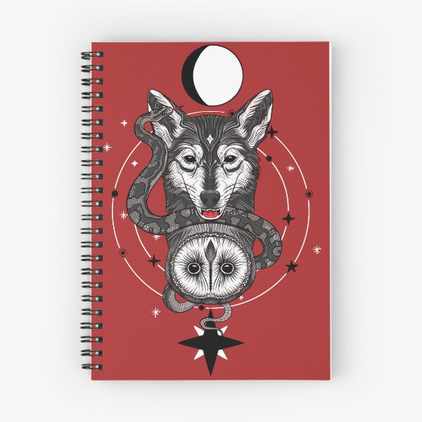 Item preview, Dingo, barn owl and carpet python celestial design  designed and sold by StinaDraws.