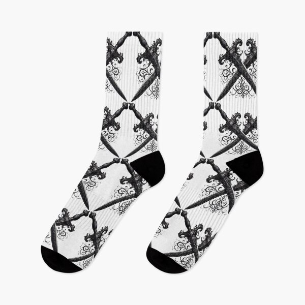 Item preview, Gothic ornate crossed swords, dark aesthetic. designed and sold by Eurem Art.