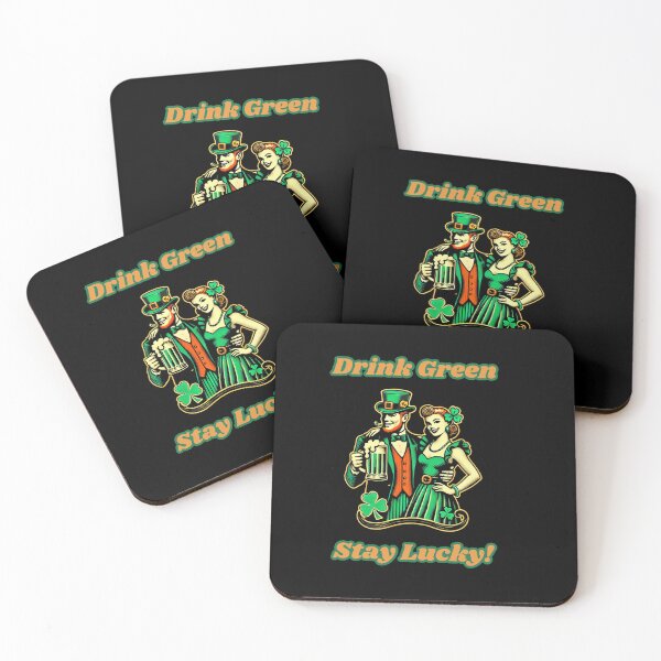 Item preview, St.Patricks day "Drink Green, Stay Lucky!" designed and sold by piocreations.