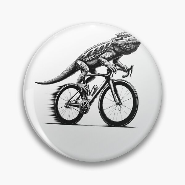 Item preview, Bearded Dragon Riding Bike Biker Bicycle Lover Biking designed and sold by Kimberley King Art  King Art.