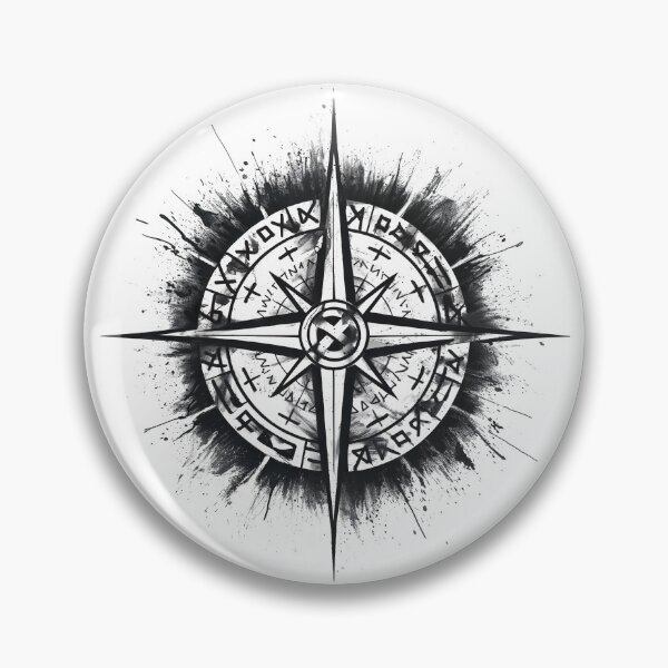 Item preview, Viking Compass designed and sold by Angry Swan Designs.
