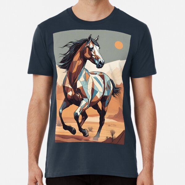 Aperçu de l'œuvre Cheval sauvage géométrique créée et vendue par APOLLO TWENTY ONE.