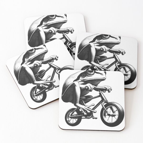 Item preview, Frog Riding Bike Biker Bicycle Lover Biking designed and sold by Kimberley King Art  King Art.