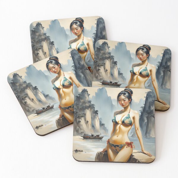 Item preview, Beautiful Chinese girl by river designed and sold by JackFreestone.