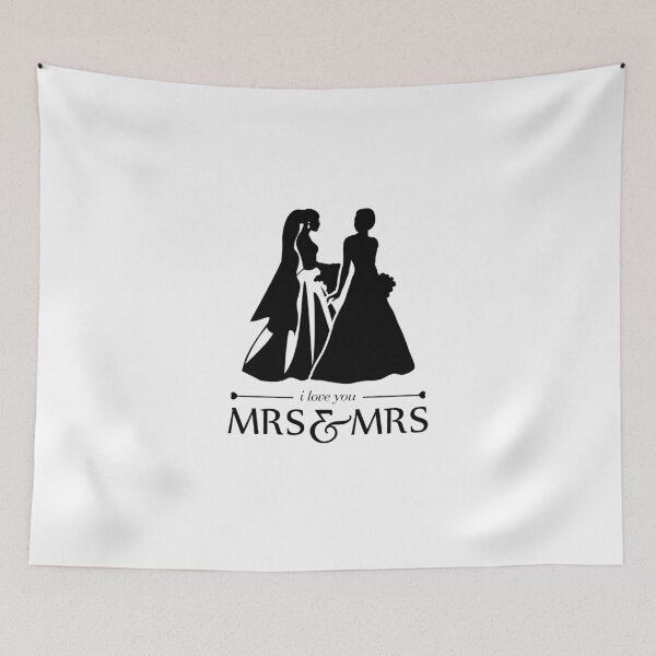 Item preview, Lesbian Wedding T Shirt Party, Lesbian Couple,Mrs. and Mrs. themed wedding, Same Sex Wedding T-Shirts, Bachelor Party Gift, Perfect Lesbian T Shirt designed and sold by sixday 7day.