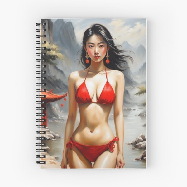 Item preview, Beautiful Chinese bikini girl by river designed and sold by JackFreestone.