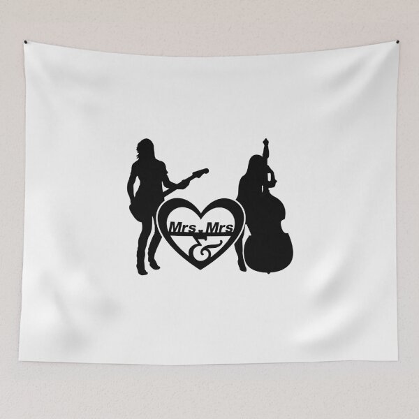 Item preview, Lesbian Wedding T Shirt Party, Lesbian Couple, Mrs. and Mrs. Music themed wedding, Same Sex Wedding T-Shirts, Bachelor Party Gift, Perfect Lesbian T Shirt designed and sold by sixday 7day.
