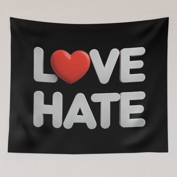 Item preview, Love Hate designed and sold by OliDesigns.