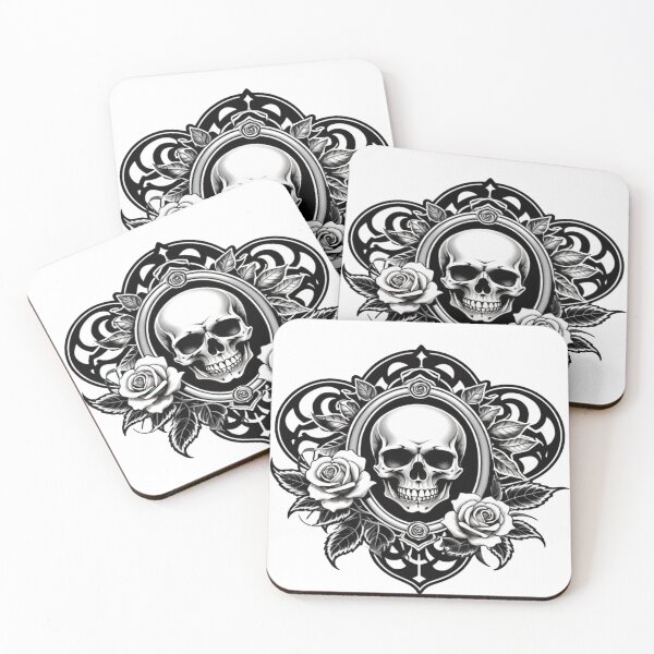 Item preview, skull and roses designed and sold by MOON8BEAM.