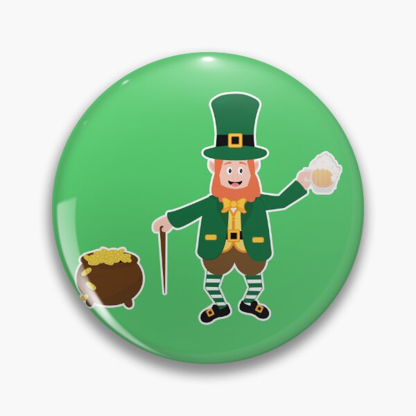 Item preview, Irish Leprechaun celebrating St. Patrick's Day on March 17th with a rainbow and a pot of gold designed and sold by Martapp.
