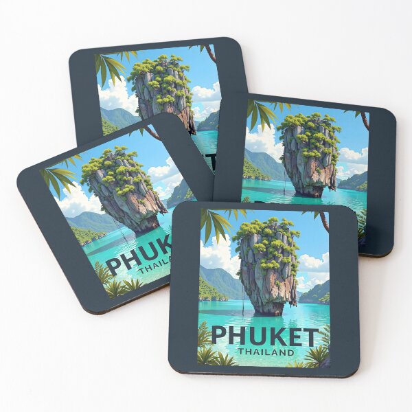 Item preview, A Pop Art Travel Print of Phuket - Thailand designed and sold by StudioRedKoala.