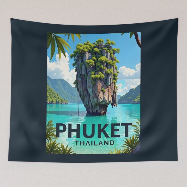 Item preview, A Pop Art Travel Print of Phuket - Thailand designed and sold by StudioRedKoala.