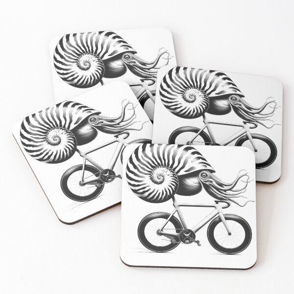 Item preview, Nautilus Riding Bike Biker Bicycle Lover Biking designed and sold by Kimberley King Art  King Art.