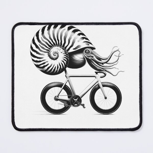 Item preview, Nautilus Riding Bike Biker Bicycle Lover Biking designed and sold by Kimberley King Art  King Art.