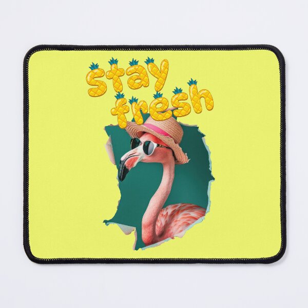 Item preview, funny flamingo with straw hat designed and sold by Mauswohn.